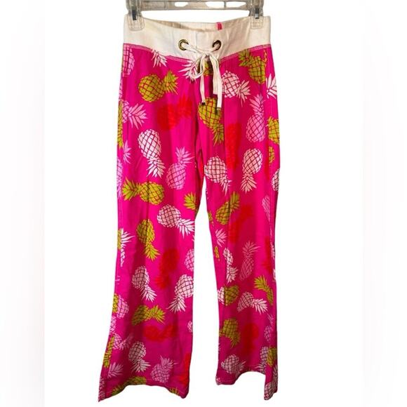 Macbeth Collection Linen Blend Pineapple Pants NWT Size Small Pink, Green, White - Picture 1 of 6